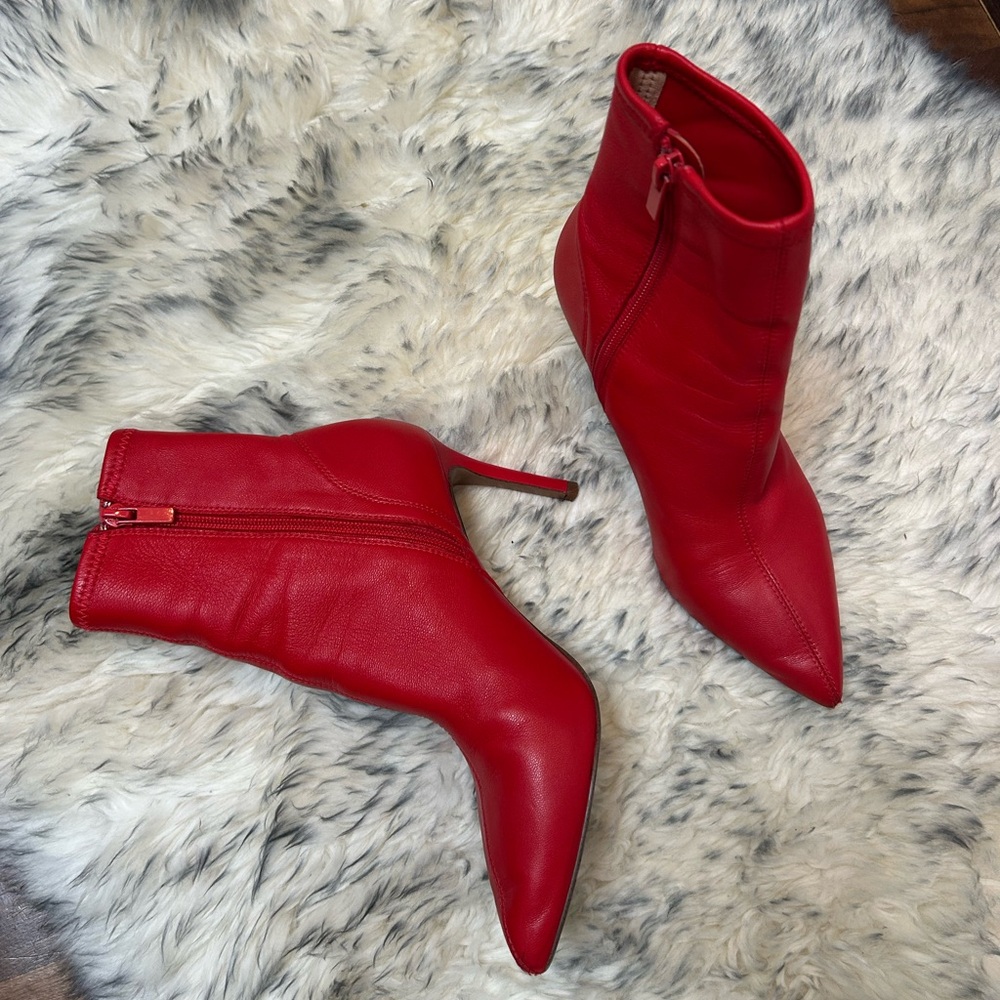 Banana Republic Bold Red Heeled Boots